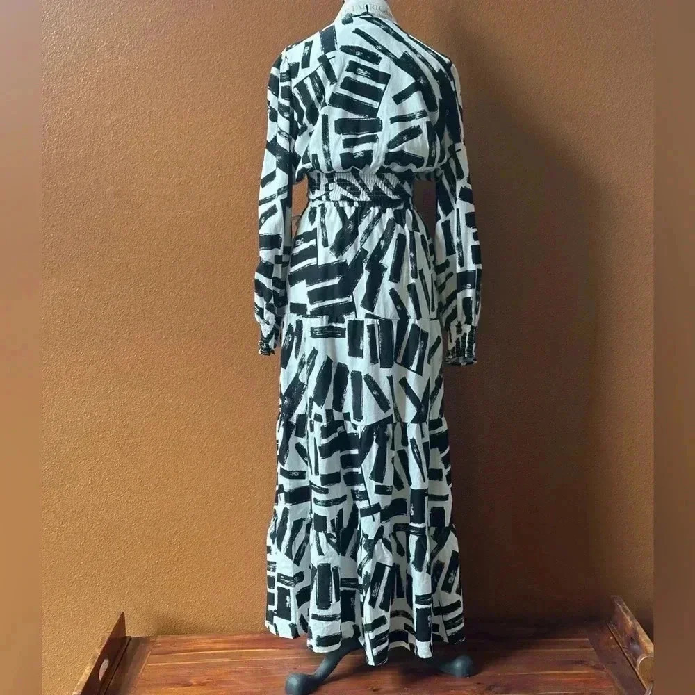 NWT House of Harlow 1960 Black/White Geometric Print Skirt & Top Set Size Large - Picture 4 of 10